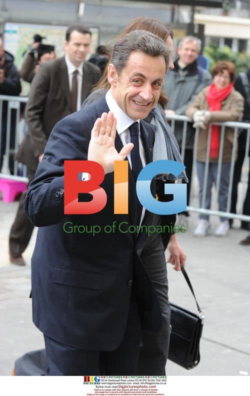 Nicolas Sarkozy and Carla Bruni Sarkozy Voting in Paris