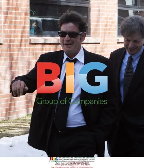 Charlie Sheen Arrives at Court for Domestic Dispute