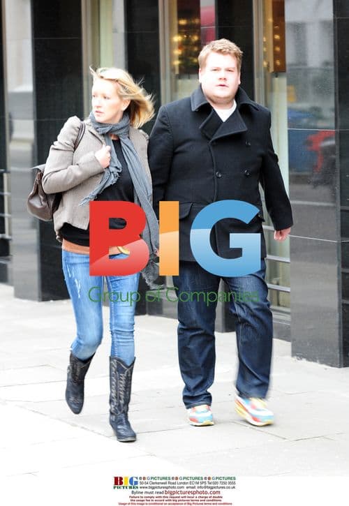 James Corden Shopping at Porsche in London