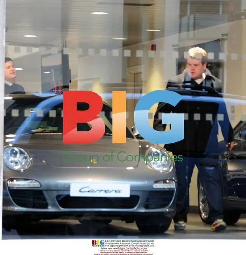 James Corden Shops at Porsche in London