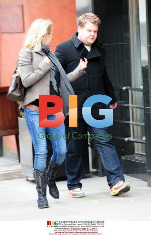 James Corden Shopping at Porsche in London