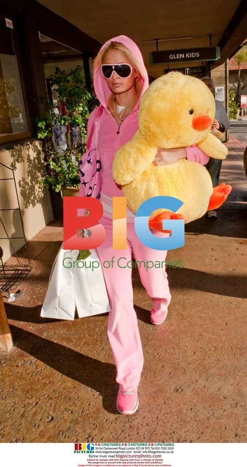 Paris Hilton with Giant Plush Toy