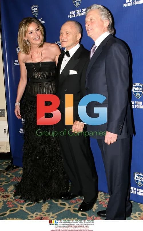 Sharon Stone and Michael Douglas at NYPD Gala