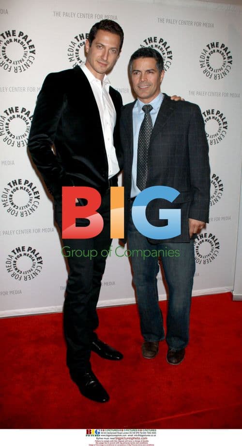 Esai Morales and Sasha Roiz at Caprica screening