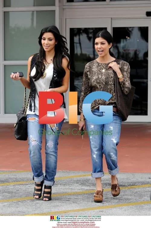 Kim and Kourtney Kardashian in Miami