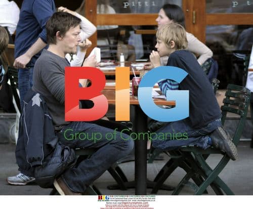 Helena Christensen's son and ex at lunch