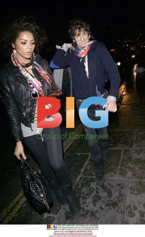 Ronnie Wood and Girlfriend at Shoebox Art Auction