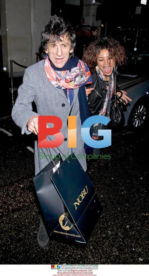 Ronnie Wood and Ana Araujo at Nobu Berkeley