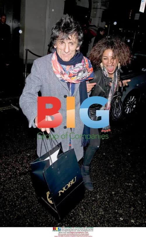 Ronnie Wood and Ana Araujo at Nobu Berkeley