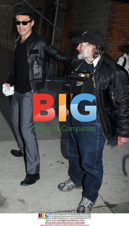 Jude Law leaving TV studio