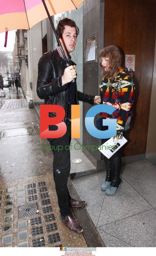 Mark Ronson Leaves London Hotel with Girlfriend