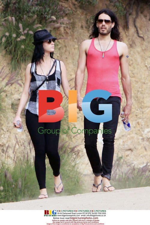 Russell Brand and Katy Perry Take Hike in LA