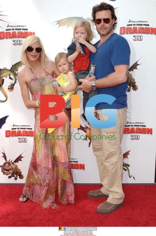 Tori Spelling and Stella McDermott at "How To Train Your Dragon" Premiere