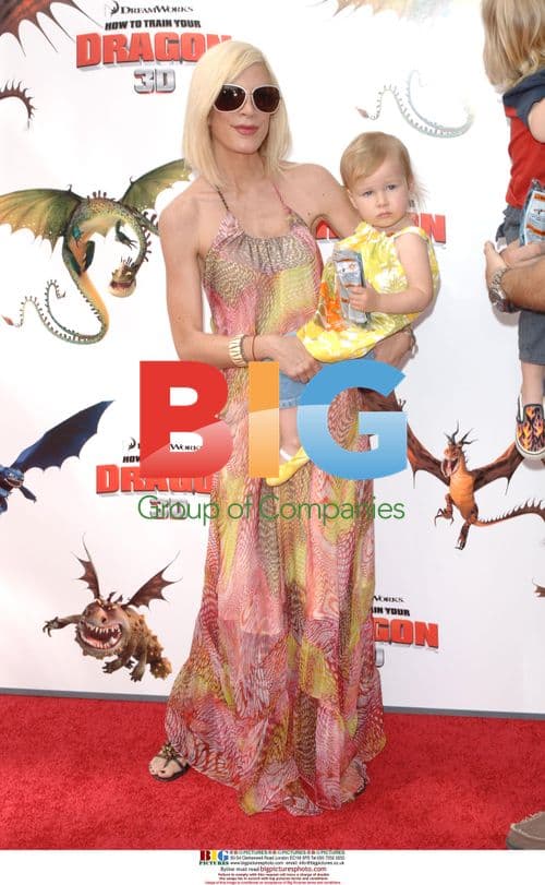 Tori Spelling and Stella Doreen McDermott at 'How To Train Your Dragon' Premiere