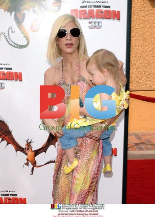 Tori Spelling and Stella McDermott at 'How To Train Your Dragon' Premiere