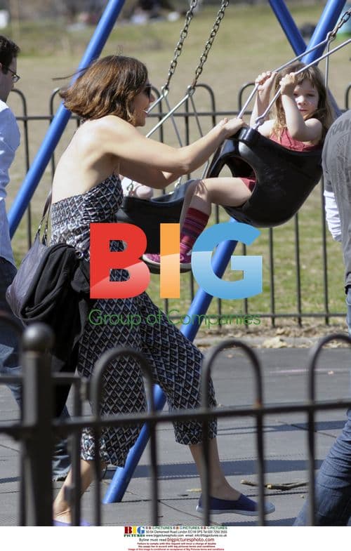 Maggie Gyllenhaal and Daughter Ramona in Park