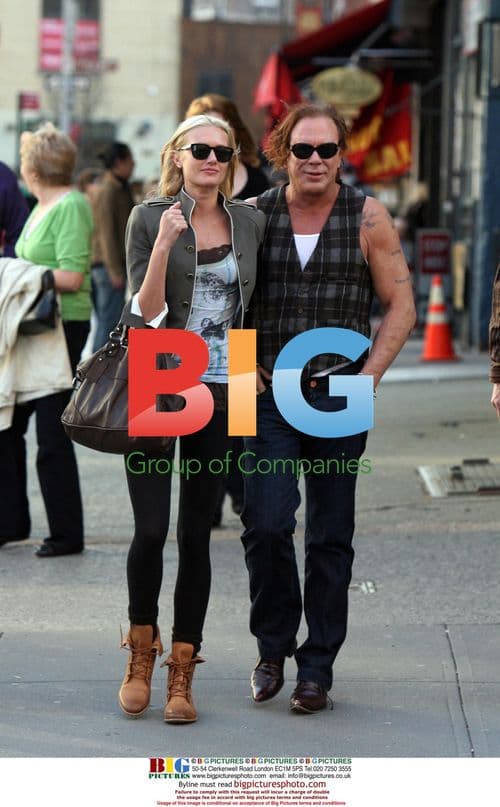 Mickey Rourke and Elena Kuletskaya in NYC