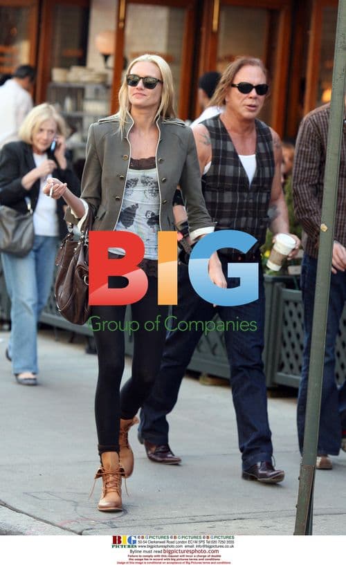 Mickey Rourke and Elena Kuletskaya in NYC