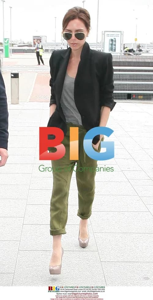 Victoria Beckham at Heathrow Airport