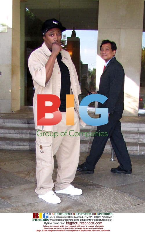 Eddie Griffin Smoking at L'Ermitage Hotel