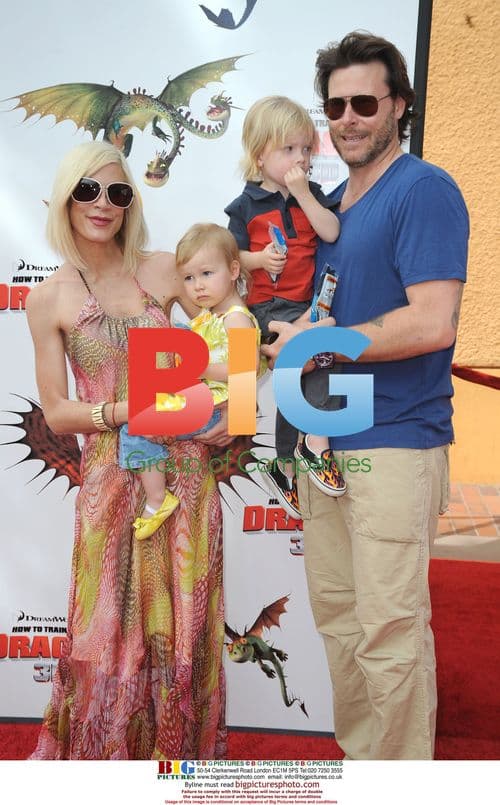 Tori Spelling Family at 'Dragon' Premiere