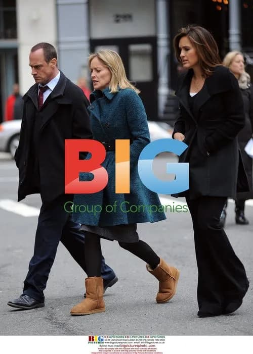 Chris Meloni, Sharon Stone, Mariska Hargitay on 'Law & Order: SVU' set