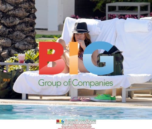 Kelly Bensimon with Daughters at Pool