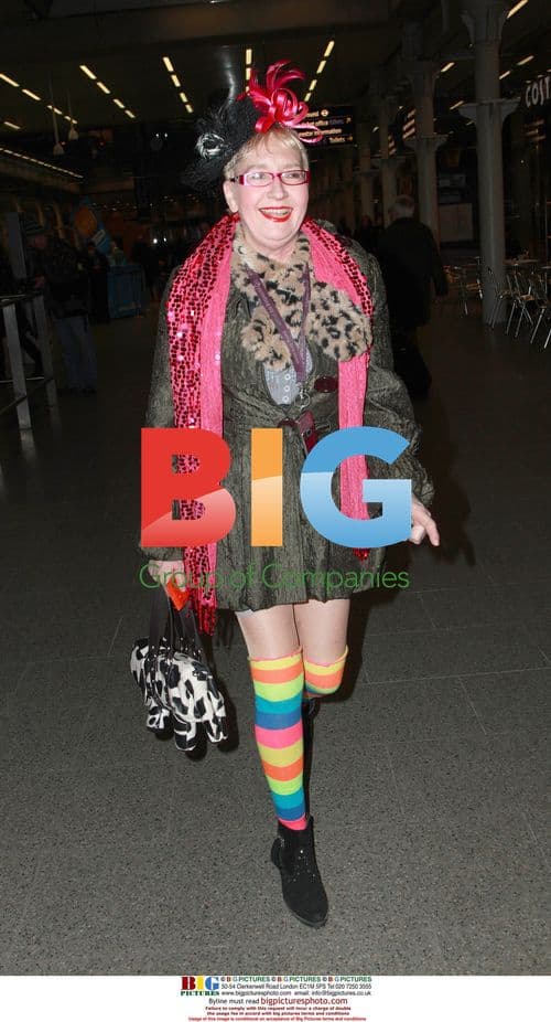 Su Pollard at Kings Cross Station