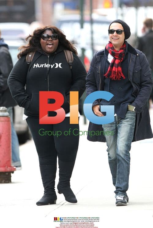Gabourey Sidibe and friend in East Village