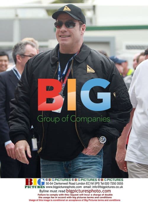 John Travolta Meets Mark Webber at Australian Grand Prix