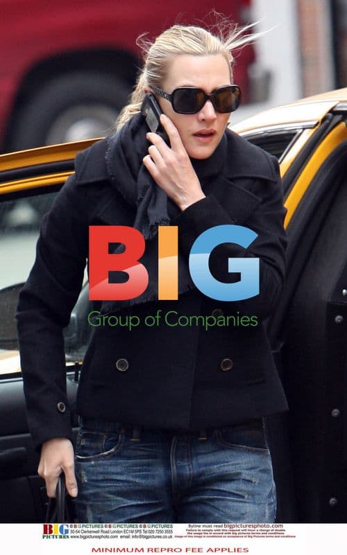 Kate Winslet Talks on Phone in NYC