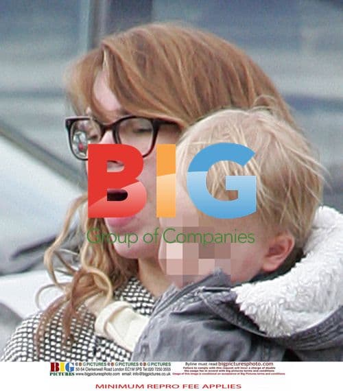 Billie Piper and Laurence Fox with Winston in Surrey