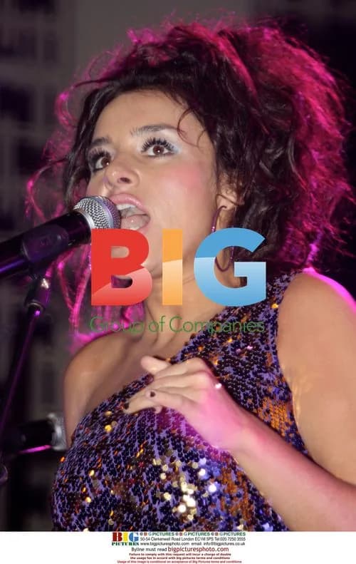 Laura White performs with Peter Andre