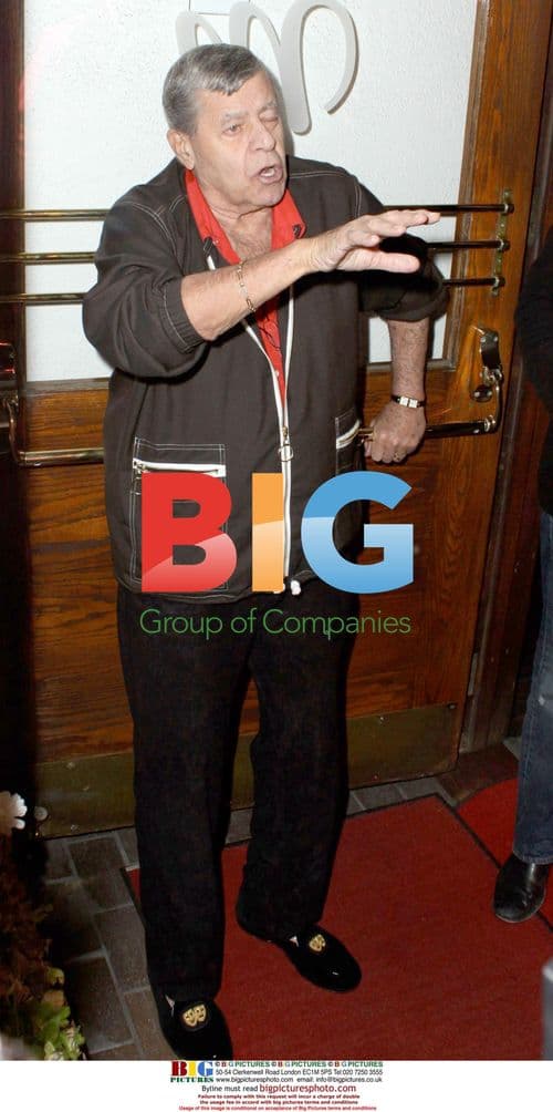 Jerry Lewis and Woody Harrelson Leave Restaurant