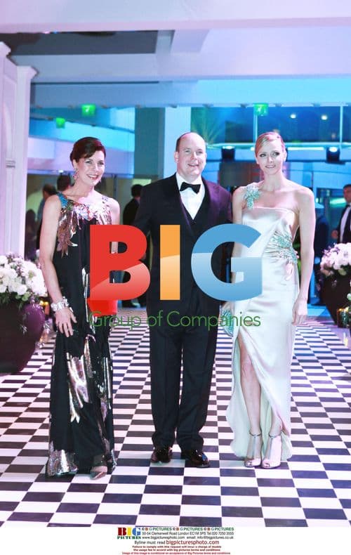 Caroline, Albert II & Charlene at Monaco Rose Ball