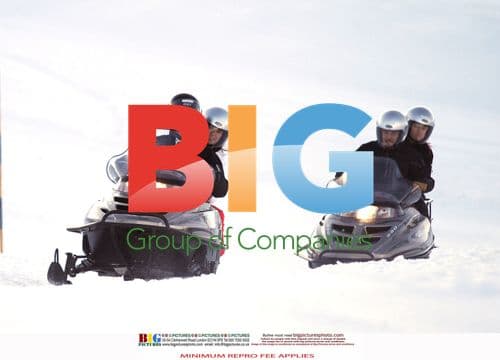 Prince William and Kate Middleton on Snowmobile