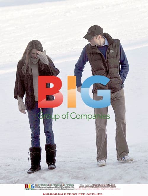 Prince William and Kate Middleton skiing