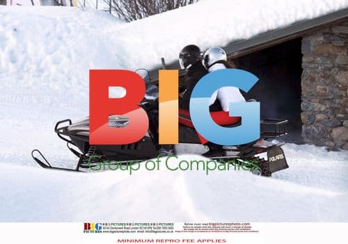 Prince William and Kate Middleton on Snowmobile