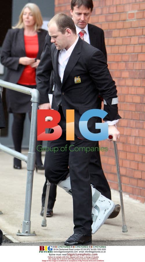 Wayne Rooney Leaving Hospital