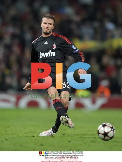 Beckham at Manchester United v AC Milan