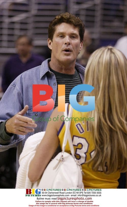 David Hasselhoff at Lakers Game