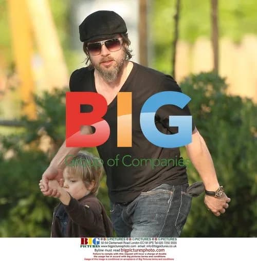 Brad Pitt with Kids in Italy