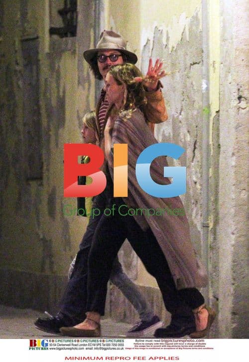 Johnny Depp with family in Venice