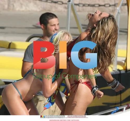 Kelly Brook and Riley Steele on 'Piranha 3-D' Set