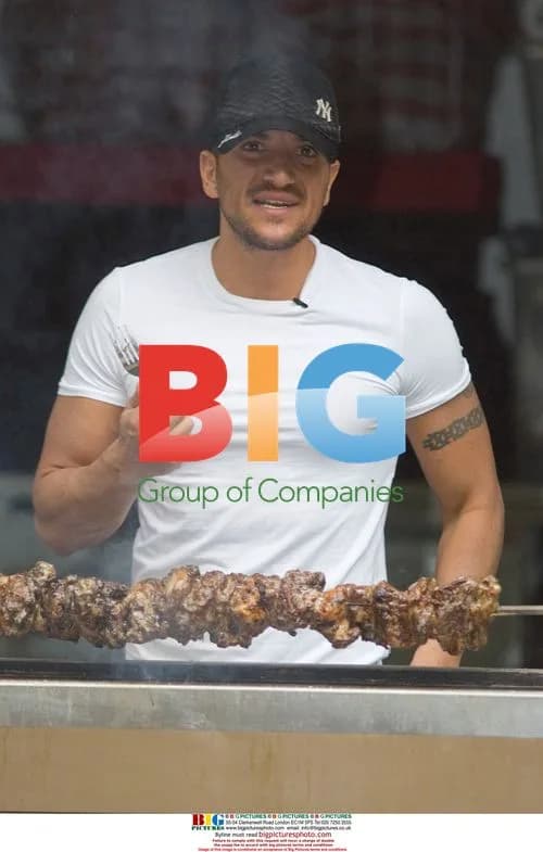 Peter Andre Hosts Garage BBQ