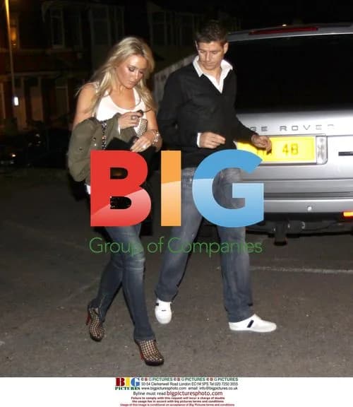 Steven Garrard and Alex Curran at Warehouse Bar