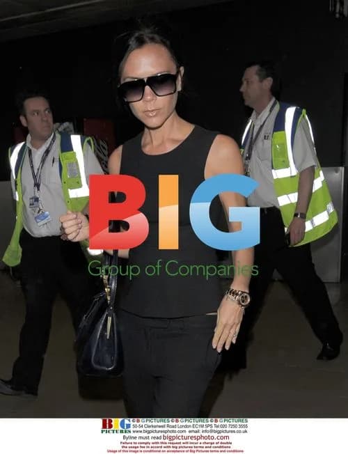 Victoria Beckham arrives at Heathrow