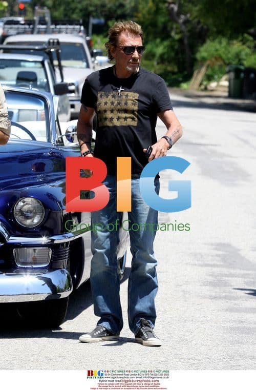 Johnny Hallyday with Cadillac