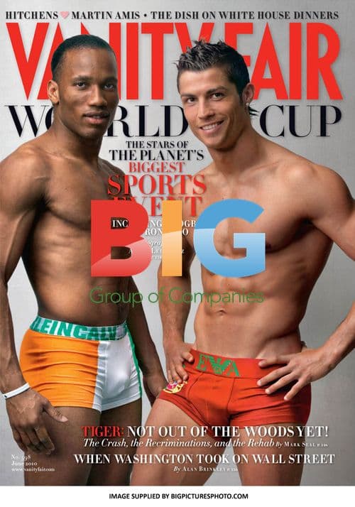 Vanity Fair June Cover with Didier Drogba and Cristiano Ronaldo