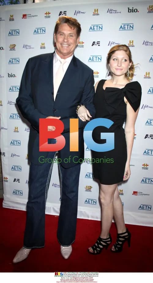 David Hasselhoff and Taylor Hasselhoff at A&E Upfront